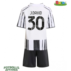 Juventus Jonathan David #30 Hemmaställ Barn 2025-26 Kortärmad (+ Korta byxor)